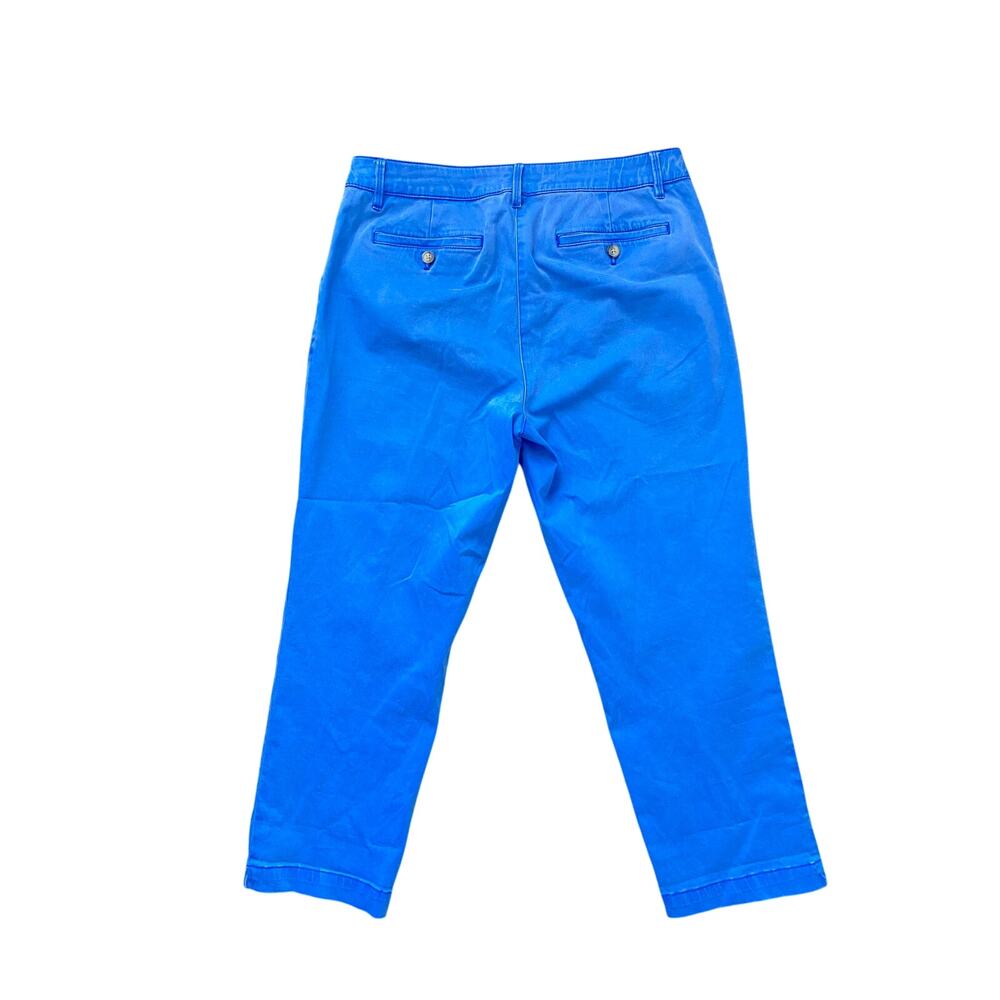 Tommy Bahama Women’s Blue Capri Pants Sz 8 Stretch Tropical Casual Vacation - Picture 2 of 6